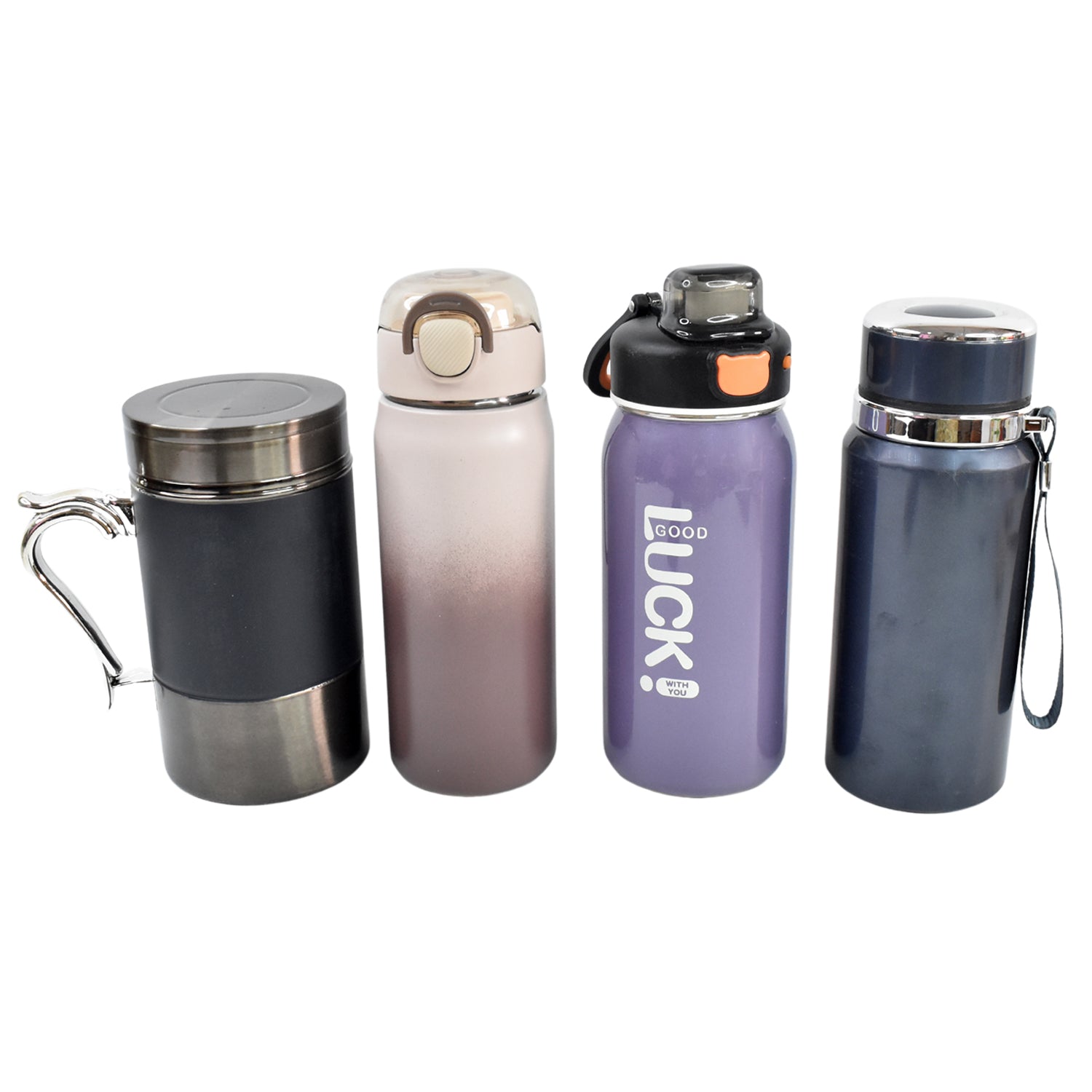 Stainless Steel Water Bottles Approx 600ML (Mix Design & Color / 1 Pc) Stainless Steel Water Bottles Approx 600ML (Mix Design & Color / 1 Pc)